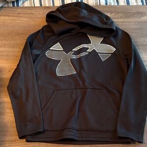 Under Armour Black Hoodie with Striped Logo